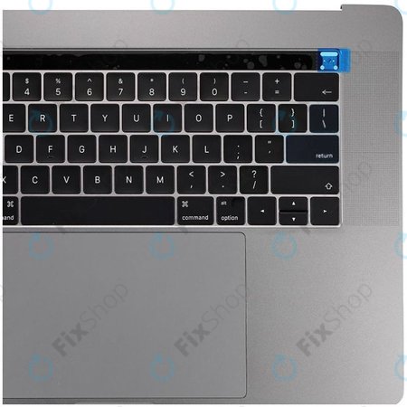 Apple MacBook Pro 15" A1707 (Fin 2016 - Mi 2017) - Cadre clavier supérieur + clavier US + microphone + trackpad + haut-parleurs (gris sidéral)
