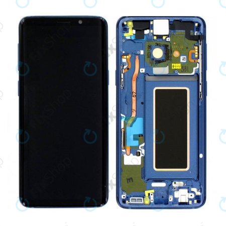 Samsung Galaxy S9 G960F - Écran LCD + Ecran Tactile + Cadre (Bleu Corail) - GH97-21696D, GH97-21697D Genuine Service Pack