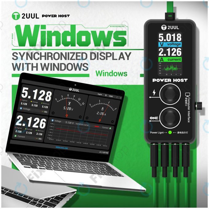 Testeur numérique de tension et de courant USB-C (Power Host), 2UUL PW15