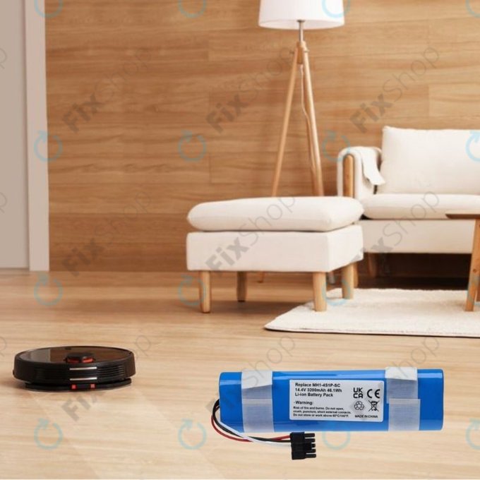 Xiaomi Mi Robot Vacuum Mop Pro (P), 2 (Mijia 2C), Viomi V2 Pro, Proscenic LDS M7 - Batterie STYJ02YM, MH1-4S1P-SC Li-Ion 3400mAh
