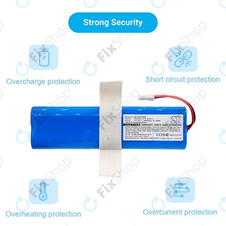 Zaco V3, V40, V5s Pro, V5x, Silvercrest SSWR A1, SSWR B1, SSR 3000 A1 - Batterie 18650B4-4S1P-AGX-2 Li-Ion 14.4V 2600mAh HQ