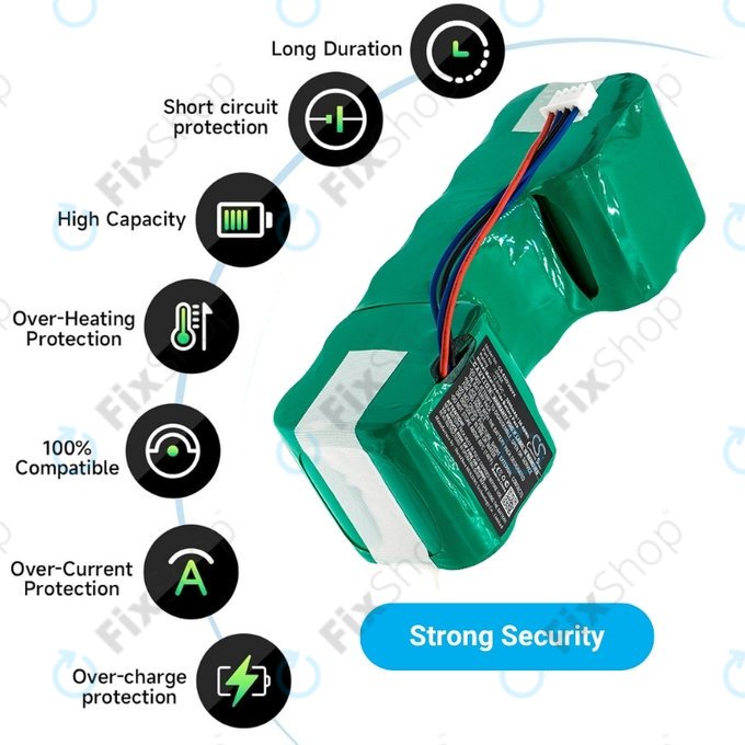 iRobot Roomba Combo-series, Ecovacs Deebot-series - Batterie 4720110, DM88 Ni-MH 12.0V 3000mAh HQ