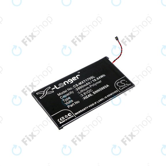 Batterie pour Motorola Moto Z2 Play XT1710-09, 2800mAh, Li-Pol, 3.8 V, HZ40, HQ
