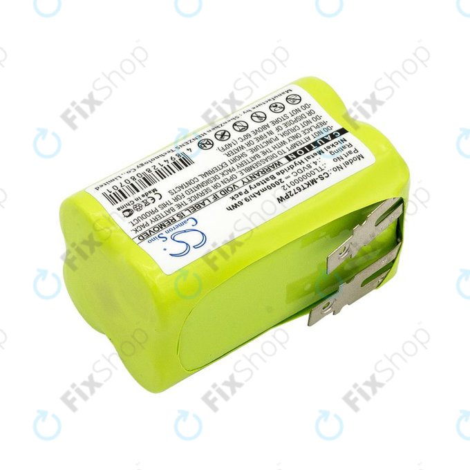 Batterie pour Makita 6722D, 6723DW, 2000mAh, Ni-MH, 4.8V, TL00000012, HQ