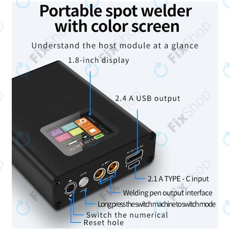 Docreate SW - Affichage numérique de la machine de soudage par points portable (5000mAh)