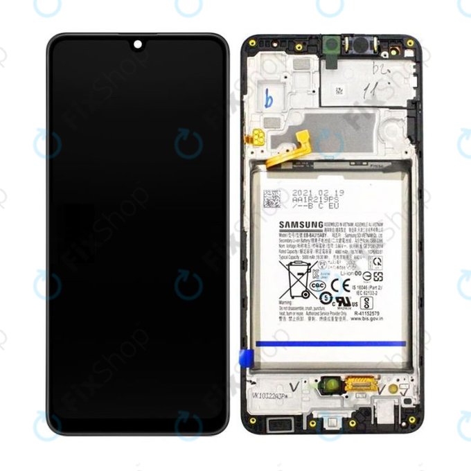 Samsung Galaxy A32 A325F - Écran LCD + Ecran Tactile + Cadre + Batterie (Awesome Black) - GH82-25611A, GH82-25612A Genuine Service Pack