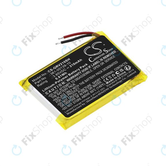 Batterie pour Garmin Venu 2, 210mAh, Li-Pol, 3.85V, 361-00139-10, HQ