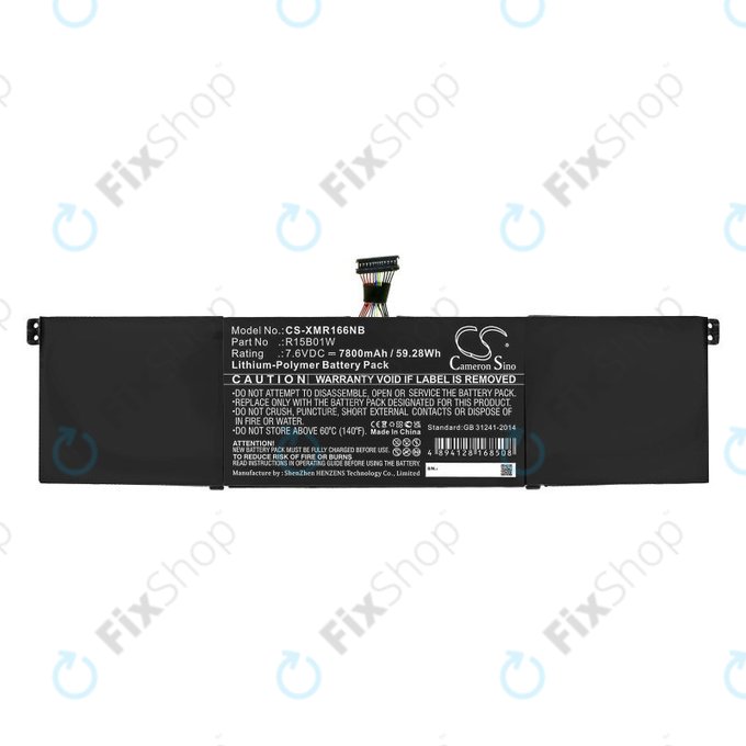 Batterie pour Xiaomi Mi Pro 15.6 i3, i5, i6, 7800mAh, Li-Pol, 7.6V, R15B01W, HQ