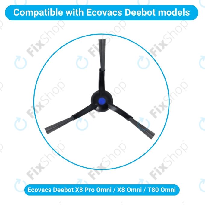 Brosse latérale, 2 pièces pour Ecovacs X8 Pro Omni, X8 Omni, T80 Omni