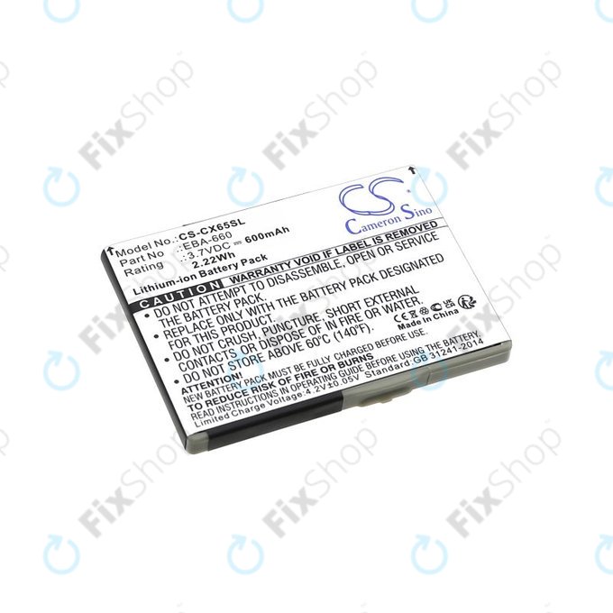 Batterie pour Siemens M8, A31, CS66, SS66, 600mAh, Li-Ion, 3.7V, EBA-660, HQ