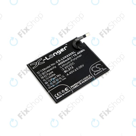 Batterie pour Lenovo K6 Power, 4000mAh, Li-Pol, 3.85V, BL272, HQ