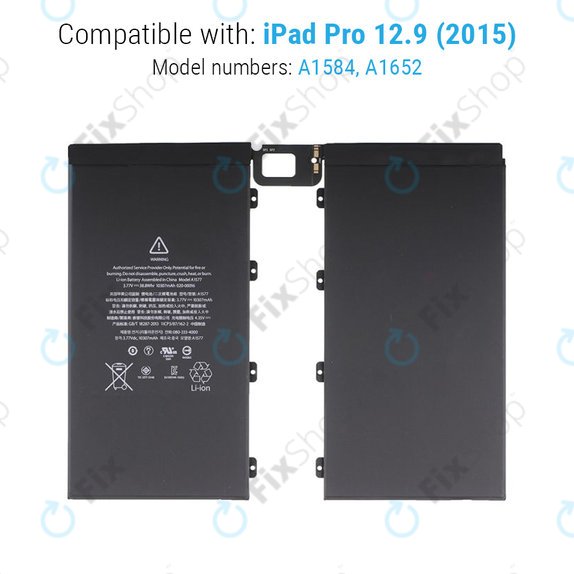 Batterie pour iPad Pro 12.9" (1st Gen 2015), 10307mAh
