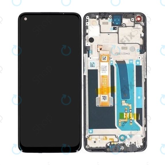 OnePlus Nord N10 5G - Écran LCD + Écran tactile + Cadre (Midnight Ice) - 2011100239 Genuine Service Pack