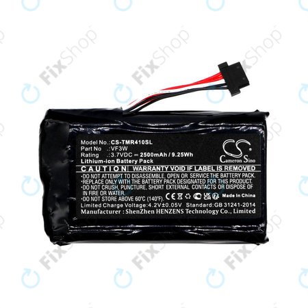 Batterie pour TomTom Rider, Great Rides, 2500mAh, Li-Ion, 3.7V, VF3W, HQ