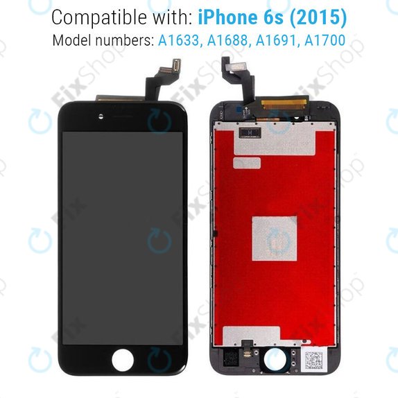 Écran pour iPhone 6S, Black, Tactile avec cadre