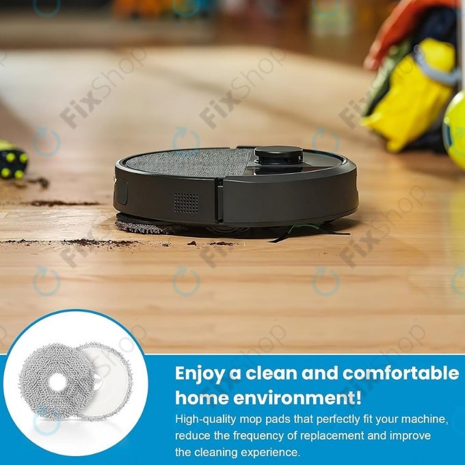 Chiffon de vadrouille, 2 pièces pour iRobot Roomba Plus 505, 507, 405, 4020