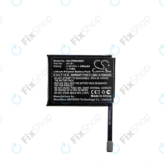 Batterie pour Apple Watch 5 44 mm, 290mAh, Li-Pol, 3.82 V, A2181, HQ