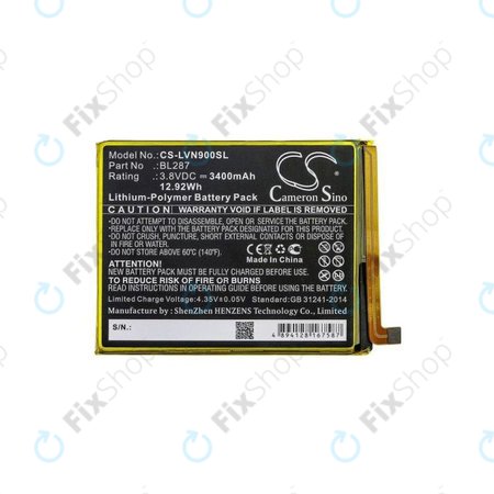 Lenovo K9 Note - Batterie BL287 3400mAh HQ