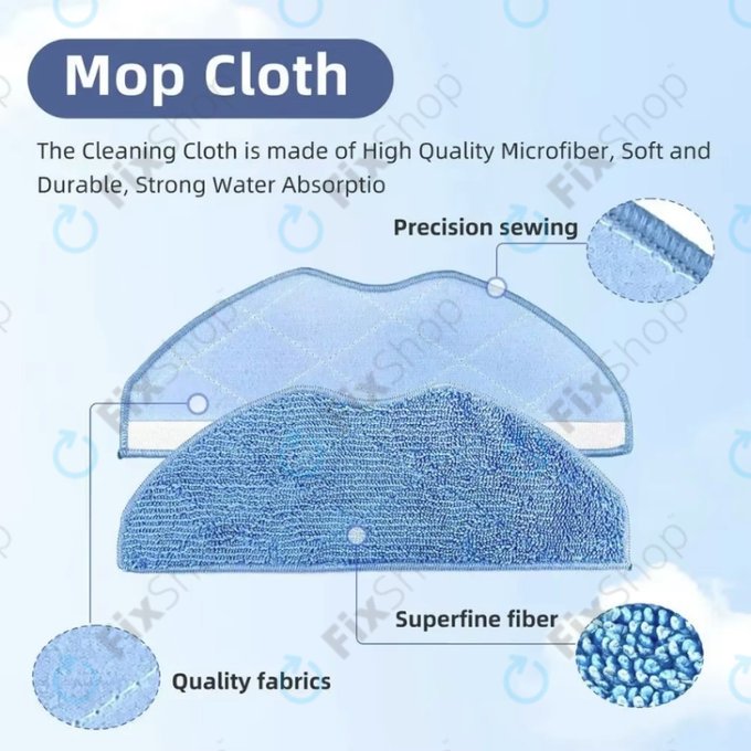 Chiffon de vadrouille, 2 pièces pour Rowenta X-plorer S75s, S75s+