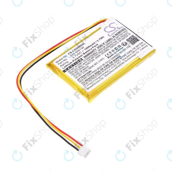 Batterie pour Logitech G403, G703, G900, G903, 1000mAh, Li-Pol, 3.7V, 533-000130, HQ