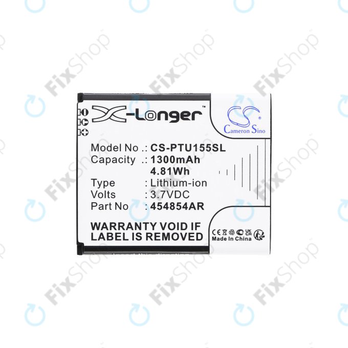 Batterie pour Panasonic Kx-Tu150, Kx-Tu150exr, 1300mAh, Li-Ion, 3.7V, 454854AR, HQ