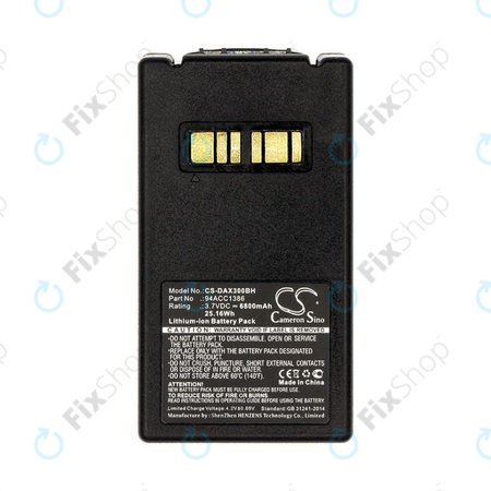 Batterie pour Datalogic Falcon X4, X3, 6800mAh, Li-Ion, 3.7V, 94ACC1386, HQ