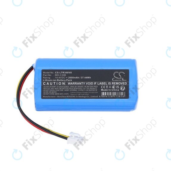 Batterie pour Liectroux C30B, BLAUPUNKT BPK-VCBB1XB, Midea M4, 2600mAh, Li-ion, 14.4V, MD-C30B, HQ