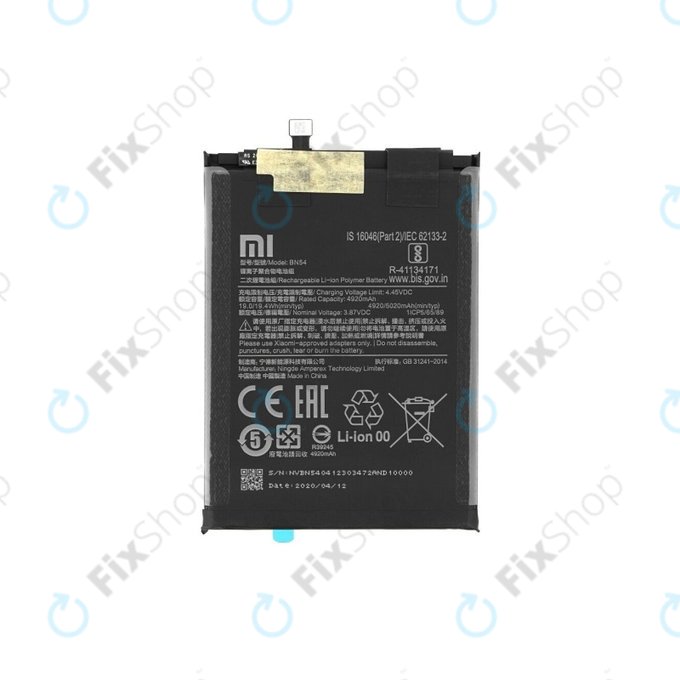 Xiaomi Redmi 9, Note 9 - Batterie BN54 5020mAh - 460200001J1G, 460200003P1G Genuine Service Pack