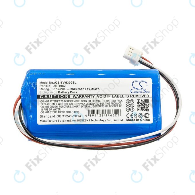 Batterie pour Televes H30FLEX, 2600mAh, Li-Ion, 7.4V, E-1982, HQ