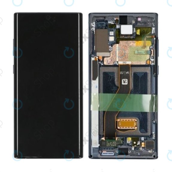 Samsung Galaxy Note 10 Plus - Écran LCD + Écran tactile + Cadre (Aura Black) - GH82-20838A, G82-20900A Genuine Service Pack