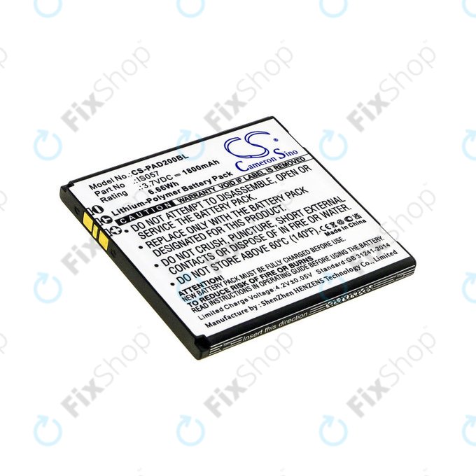 Batterie pour Pax myPOS D200, D200T, IS275, D200, 1800mAh, Li-Pol, 3.7V, IS057, HQ