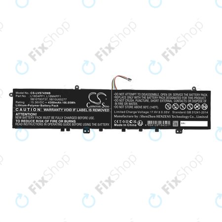 Batterie pour Lenovo Yoga, 4300mAh, Li-Pol, 15.36V, L18D4PF1, HQ