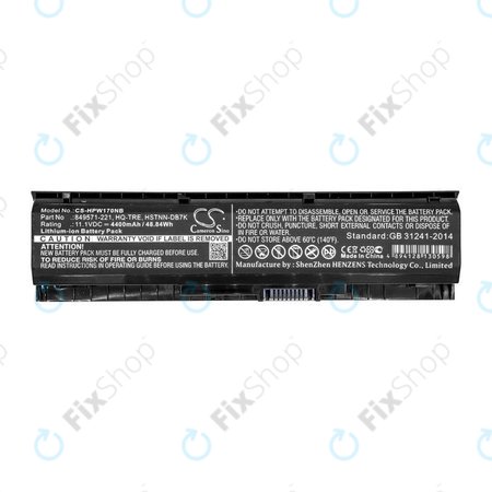 Batterie pour HP 17, Omen 17, Pavilion 17, 4400mAh, Li-Ion, 11.1V, 849571-221, HQ