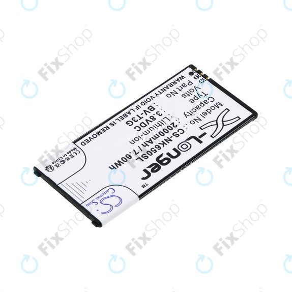 Batterie pour Nokia Lumia 650, 2000mAh, Li-Ion, 3.8V, BV-T3G, HQ