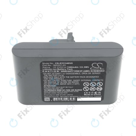 Batterie pour Dyson DC31, DC34, DC35, DC44, DC45, DC56, 1500mAh, Li-Ion, 22.2V, 965557-03, HQ