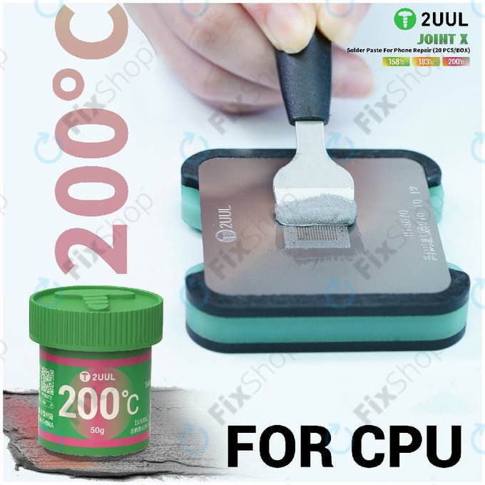 Pâte à braser haute température, 2UUL FS200, (200C)