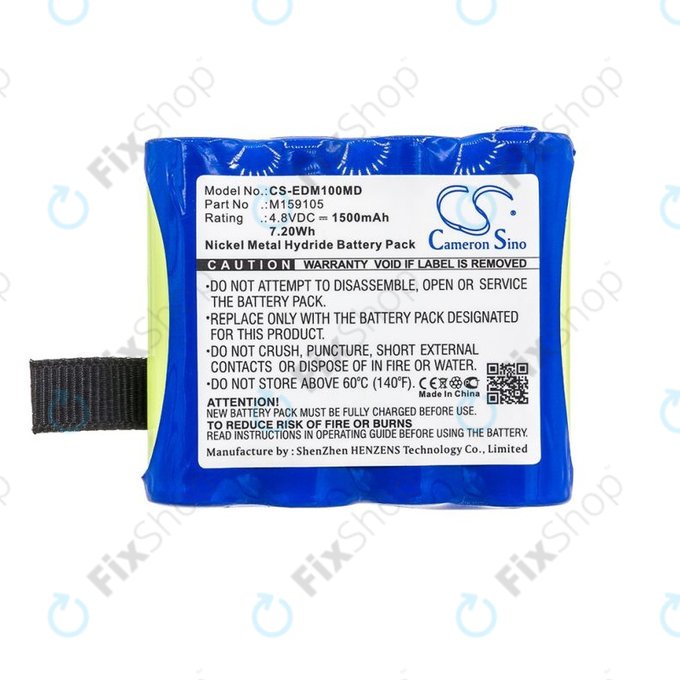 Batterie pour Edan Cs-01, Edan H100, Edan H100b, Edan H100n, 1500mAh, Ni-MH, 4.8V, 4XNR49AA1500P, HQ