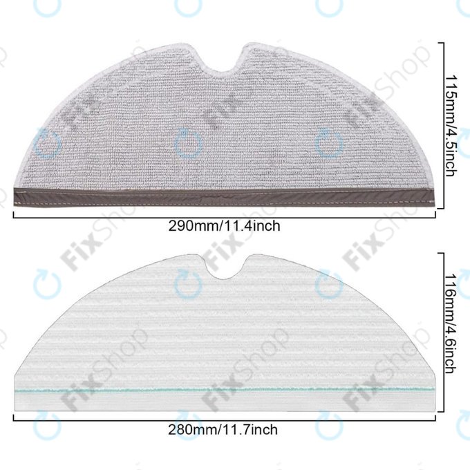 Xiaomi Roborock Q7, Q7+, Q7 Max, Q7 Max+, T8 - Ensemble standard (Blanc)