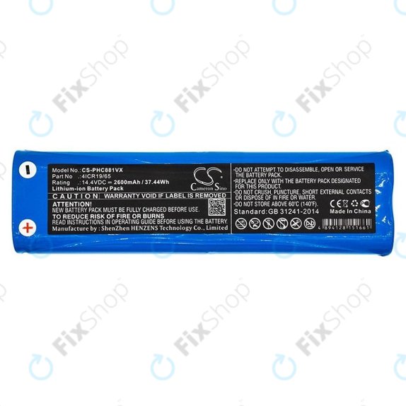 Philips SmartPro Active - Batterie 4ICR19/65 Li-Ion 14.4V 2600mAh HQ