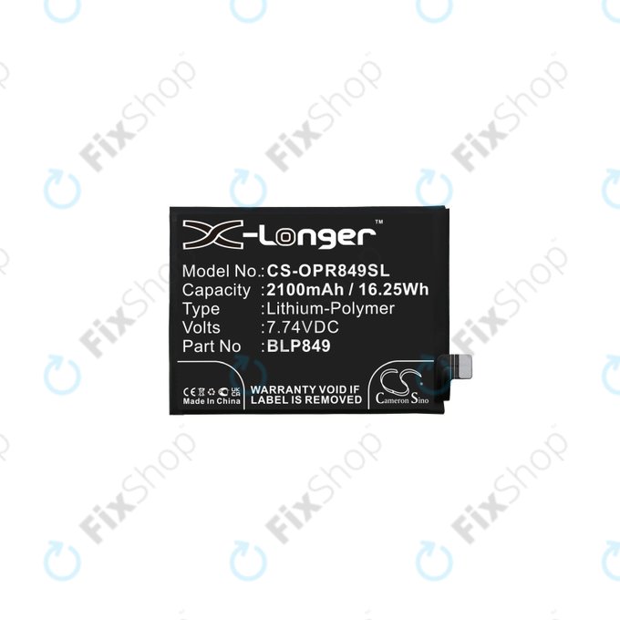 Realme GT 5G RMX2202, GT Neo RMX3031 - Batterie BLP849 2100mAh HQ