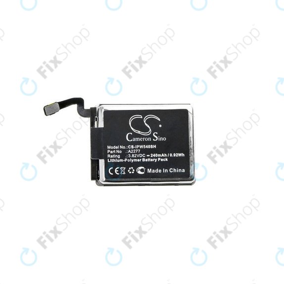 Batterie pour Apple Watch 5 40 mm, 240mAh, Li-Pol, 3.82 V, A2277, HQ