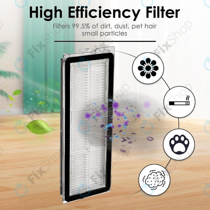 Filtre HEPA, 2 pièces pour Xiaomi Roborock Qrevo Curv, Qrevo Edge, Qrevo MaxV, Qrevo Pro, Qrevo Plus, QV-series