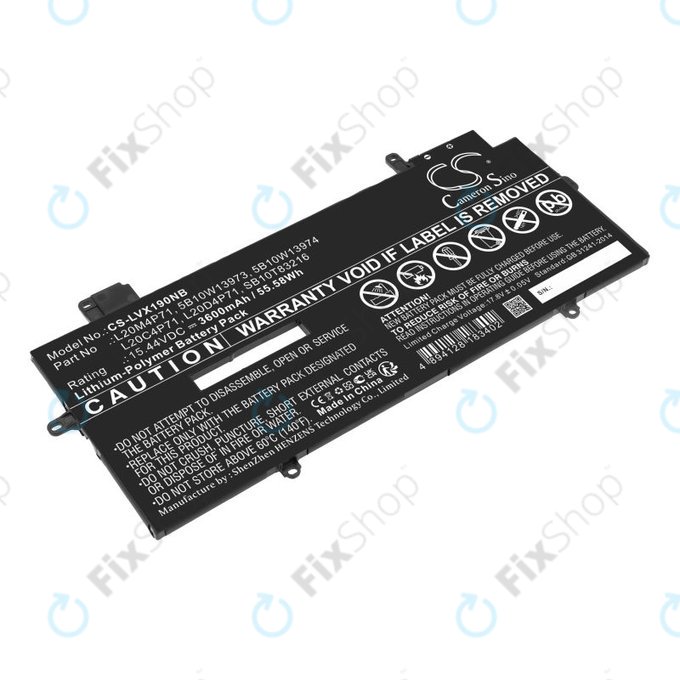 Batterie pour Lenovo Thinkpad X1 Carbon G9, G10, X1 Yoga Gen 6, 7, 3600mAh, Li-Pol, 15.44V, 5B10W13973, HQ