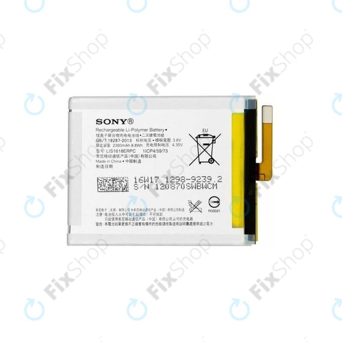 Sony Xperia XA F3111, E5 F3311 - Batterie LIS1618ERPC 2300mAh - 1298-9239 Genuine Service Pack