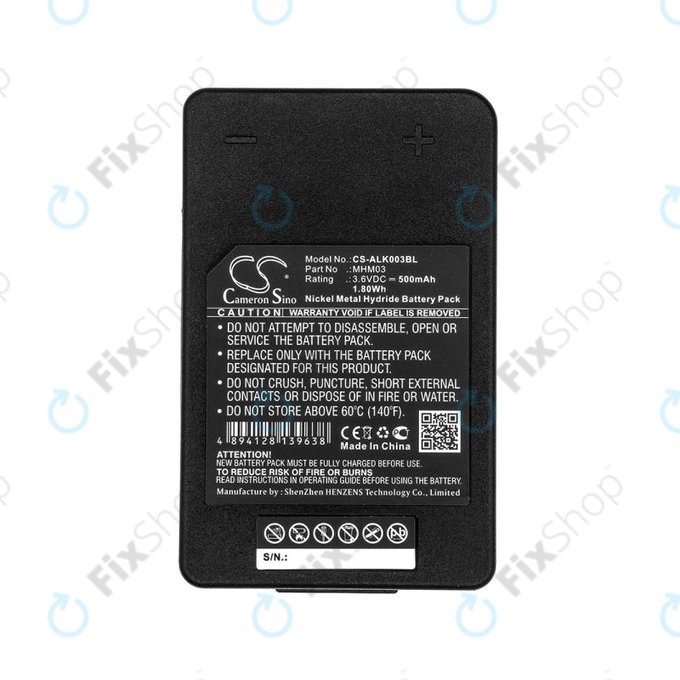 Batterie pour Autec LK Neo, 500mAh, Ni-MH, 3.6V, MHM03, R0BATT00E11A0, HQ