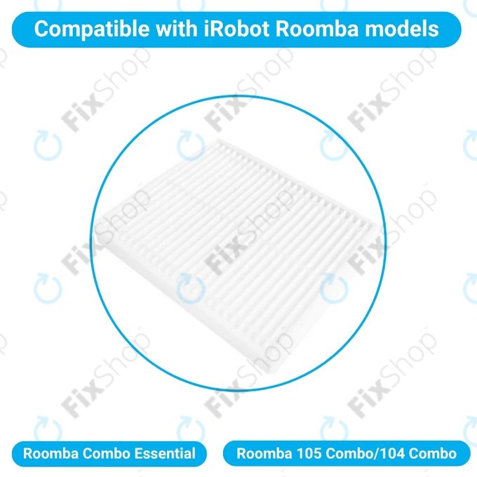 Filtre à poussière, 2 pièces pour iRobot Roomba Combo Essential, Roomba 105 Combo, 104 Combo