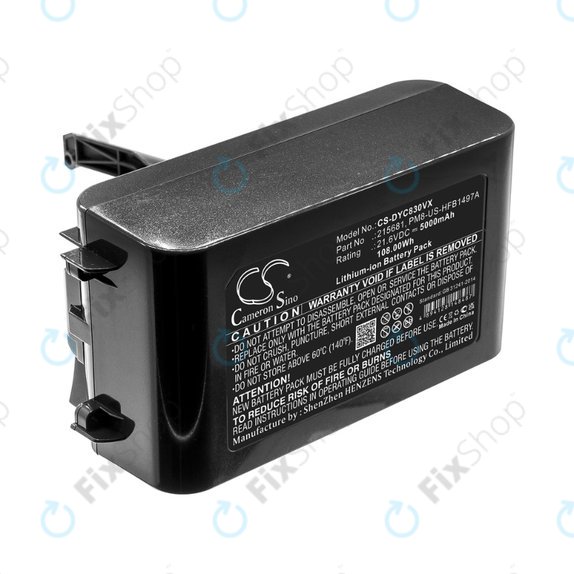 Dyson V8 - Batterie 215681, PM8-US-HFB1497A Li-Ion 5000mAh HQ