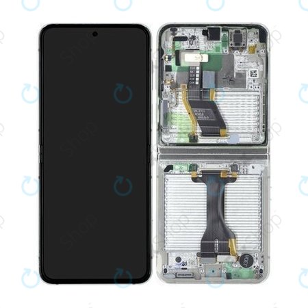 Samsung Galaxy Z Flip 5 F731B - Écran LCD + Ecran Tactile + Cadre (Cream) - GH82-31827B Genuine Service Pack