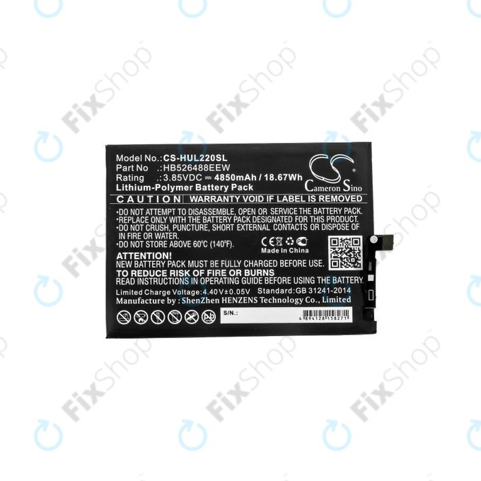 Huawei Honor 10X Lite - Batterie HB526488EEW 4850mAh HQ