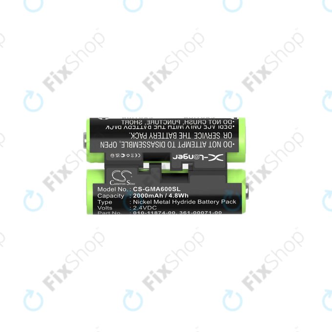 Batterie pour Garmin Oregon 600, 650, Astro 320, 430 Striker 4, 2000mAh, Ni-MH, 2.4V, 010-11874-00, HQ